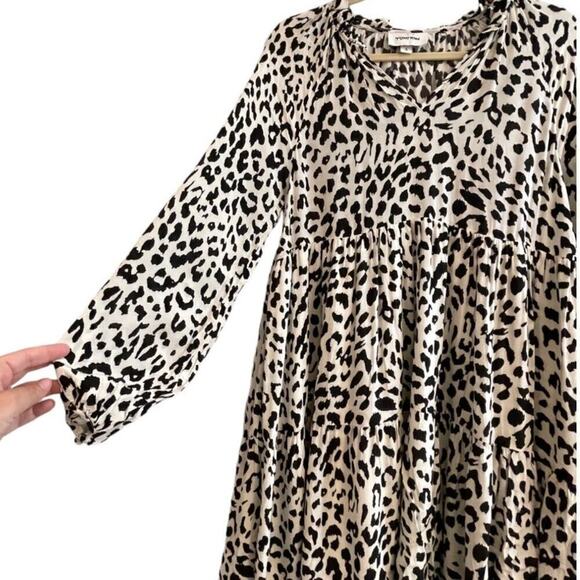 Maternity Dress Anthropologie x Yumi Kim Leopard Ivory Aura Size Small - Picture 9 of 13